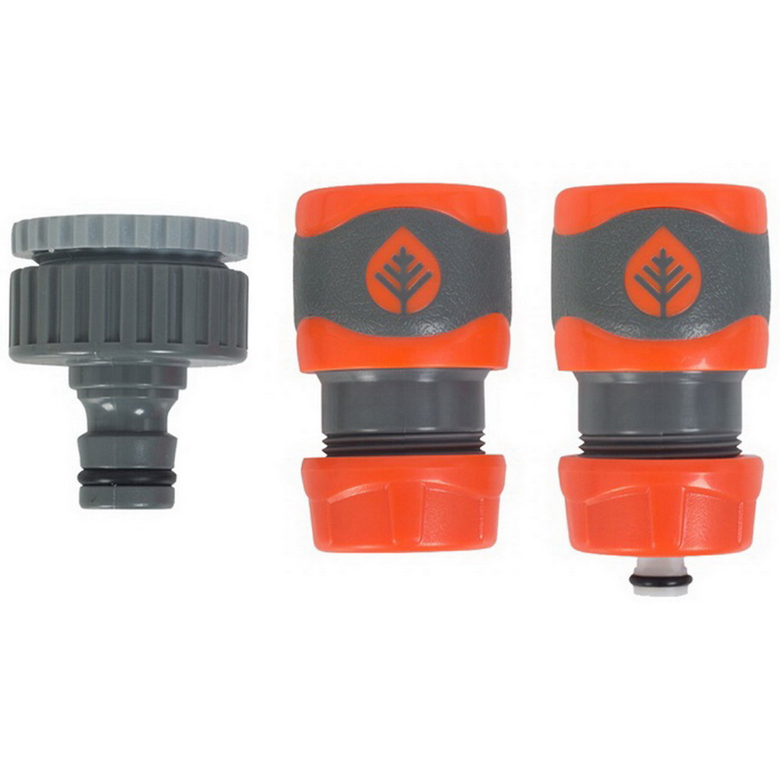 Plastic 3 Piece Comfort Grip Hose Connector Set 12mm Connection Plastic 3 Piece Comfort Grip Hose Connector Set 12mm Connection