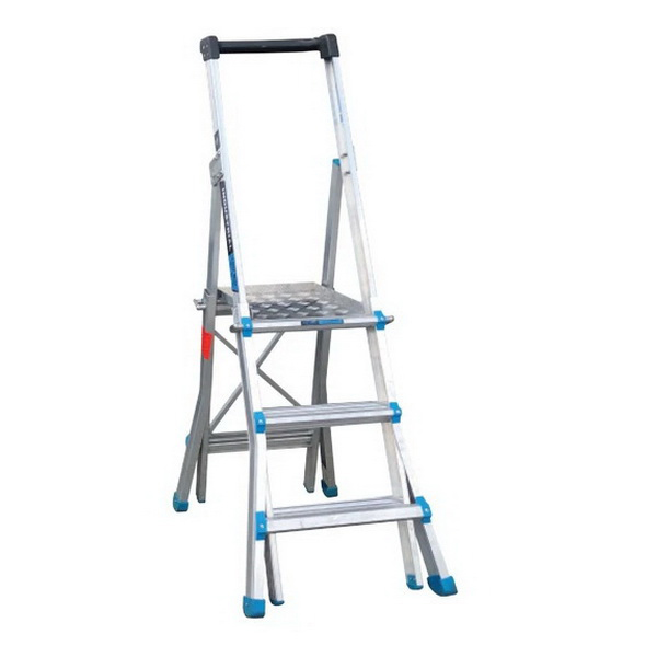 1.2-2m 200kg 4-7 Step Adjustastep Height Telescopic Platform Ladder Aluminium 1.2-2m 200kg 4-7 Step Adjustastep Height Telescopic Platform Ladder Aluminium