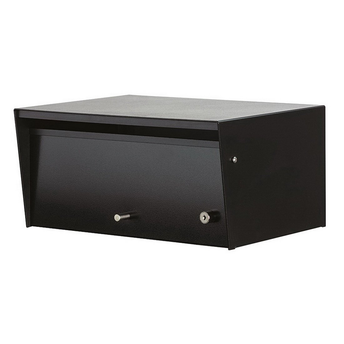 Metro Letterbox Front Open Black/Black | PlaceMakers NZ