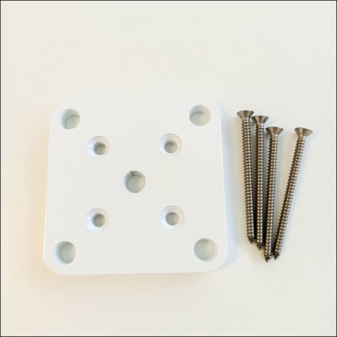 EliteFence 50x50mm Base Plate Set White EliteFence 50x50mm Base Plate Set White
