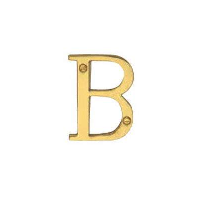 Hardware Victorian Letter B Polished Brass 50mm 5013-B-PB | PlaceMakers NZ