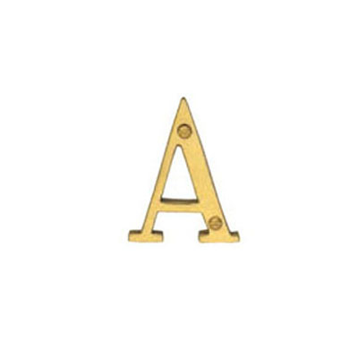 Hardware Victorian Letter A Polished Brass 76mm 5014-A-PB | PlaceMakers NZ