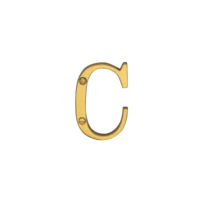 Hardware Victorian Letter C Polished Brass 50mm 5013-C-PB Hardware Victorian Letter C Polished Brass 50mm 5013-C-PB