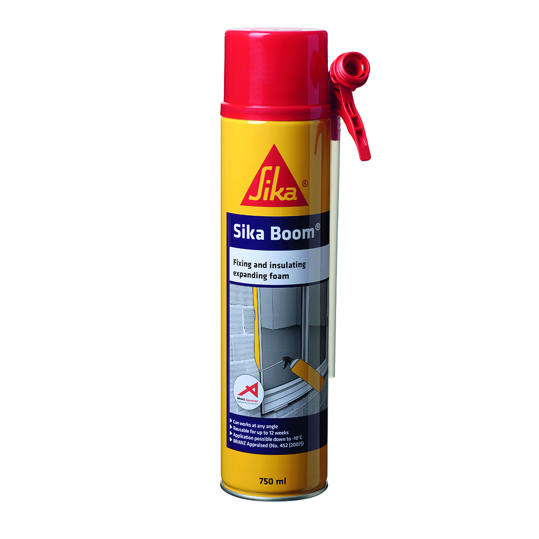 Boom 750ml Multi-Position PU Expanding Foam Light Yellow Boom 750ml Multi-Position PU Expanding Foam Light Yellow