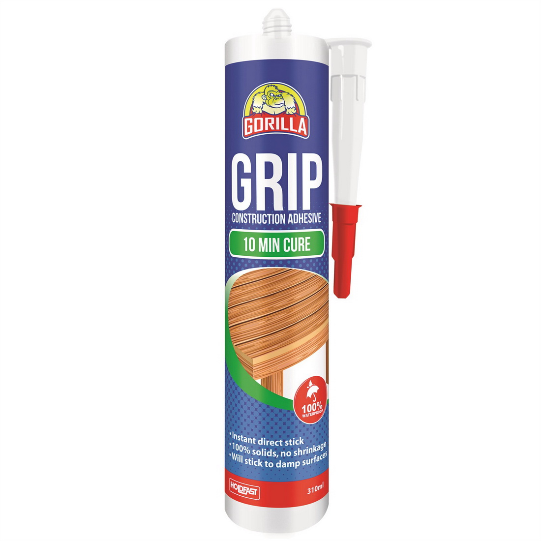 Grip 310mL 10minute Cure Construction Adhesive Translucent Grip 310mL 10minute Cure Construction Adhesive Translucent