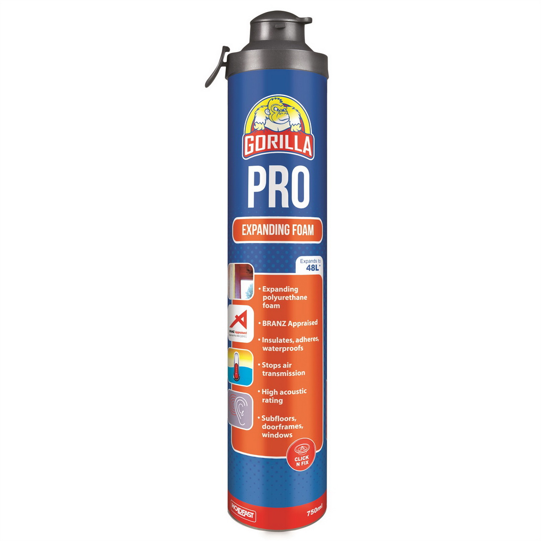 Pro Expanding Foam Click & Fix 750ml 3 Pack Pro Expanding Foam Click & Fix 750ml 3 Pack