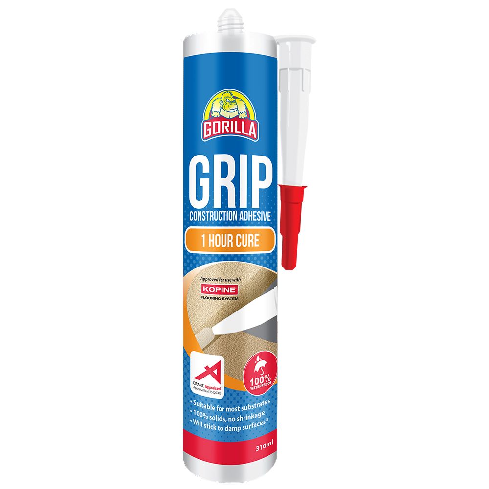 Gorilla Grip 1-Hour Cure Construction Adhesive 310ml Gorilla Grip 1-Hour Cure Construction Adhesive 310ml