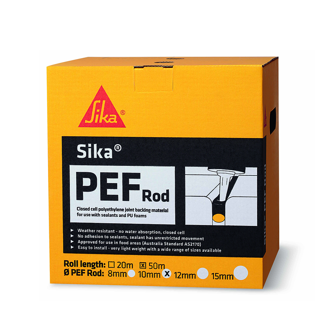 PEF Backing Rod 12mm x 50m White 450484 PEF Backing Rod 12mm x 50m White 450484