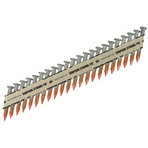 Strong-Drive Round Head SCN Collated Connector Nail 3.32 x 38mm Smooth Hot Dip Galvanised 500 pack Strong-Drive Round Head SCN Collated Connector Nail 3.32 x 38mm Smooth Hot Dip Galvanised 500 pack