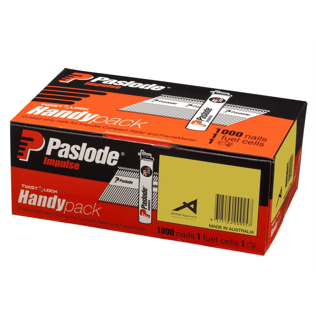 D Head Impulse Nail and 1 Fuel Cell Handy Pack 3.15 x 90mm Smooth Hot Dipped Galvanised 1000 pack D Head Impulse Nail and 1 Fuel Cell Handy Pack 3.15 x 90mm Smooth Hot Dipped Galvanised 1000 pack