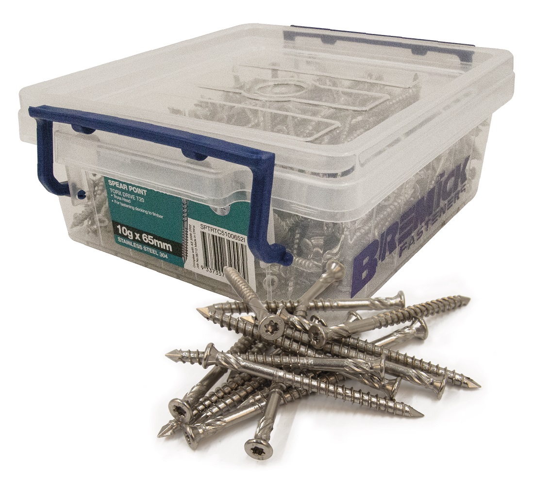 Decking Screw 65mm 10 gauge 500 Pack Truss Head Torx Drive T304 Stainless Steel Decking Screw 65mm 10 gauge 500 Pack Truss Head Torx Drive T304 Stainless Steel