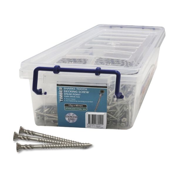 Decking Screw 65mm 10gauge 1000 pack Truss Head Torx Drive T304 Stainless Steel Decking Screw 65mm 10gauge 1000 pack Truss Head Torx Drive T304 Stainless Steel
