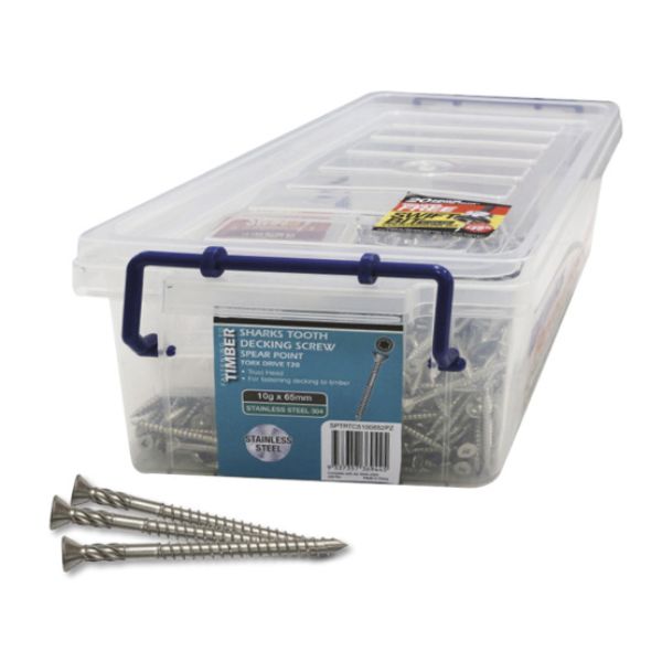 10Gx65mm Truss Head Torx Drive Spear Decking Screw Promo 304 Stainless Steel 1000 pack 10Gx65mm Truss Head Torx Drive Spear Decking Screw Promo 304 Stainless Steel 1000 pack