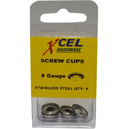 Screw Cup Washer Stainless Steel 8 gauge 6 Pack PlaceMakers NZ