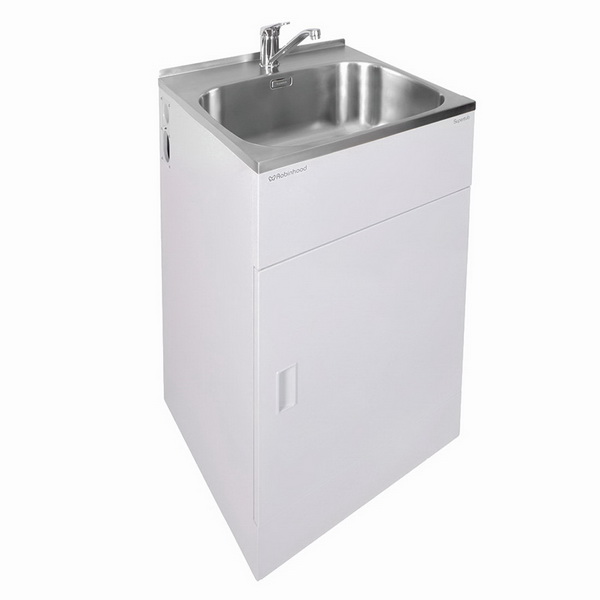 Supertub Classic Series II 560mm Wide Standard Sized 1 Drawer Laundry Tub with Storage Cupboard Satin White Supertub Classic Series II 560mm Wide Standard Sized 1 Drawer Laundry Tub with Storage Cupboard Satin White