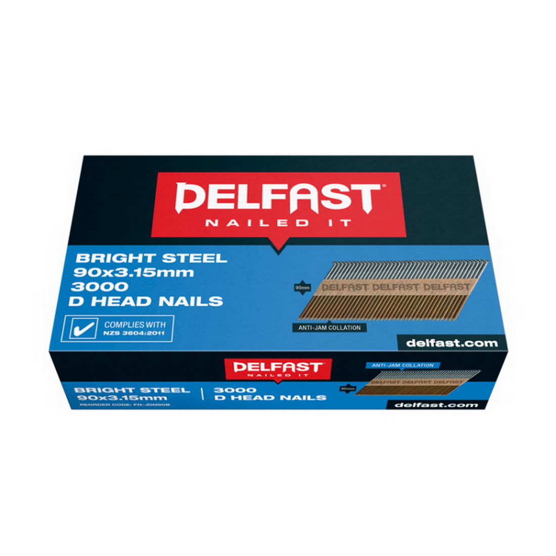 Gasless D-Head Nails 90mm Bright 3000 Box FN-JDN90B Gasless D-Head Nails 90mm Bright 3000 Box FN-JDN90B