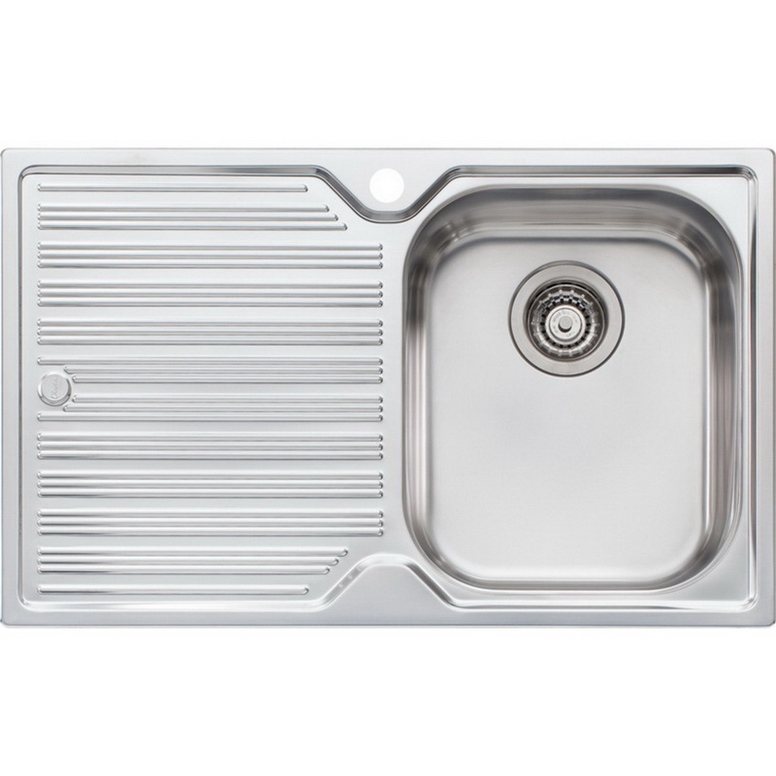 Diaz Single Sink Bowl with Drainer RHB 180 x 770 x 480 mm Topmount DZ122 NZ NTH OF Diaz Single Sink Bowl with Drainer RHB 180 x 770 x 480 mm Topmount DZ122 NZ NTH OF