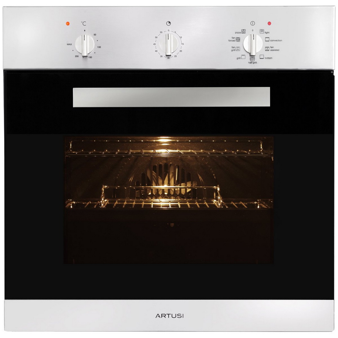 9 Function Built in Oven with Minute Minder 60cm 65L Stainless Steel AO650X 9 Function Built in Oven with Minute Minder 60cm 65L Stainless Steel AO650X
