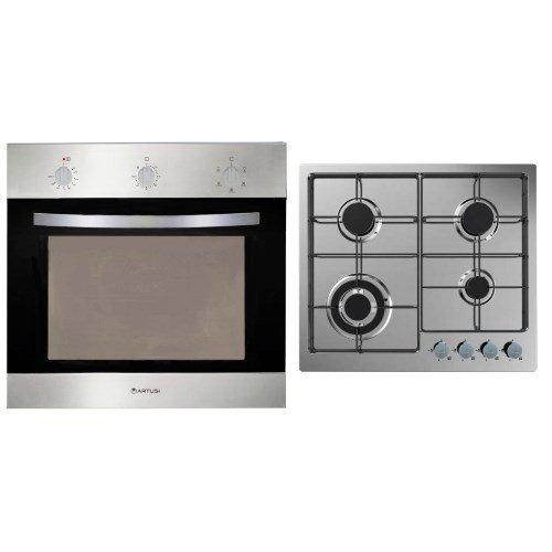 Oven & Gas Hob Appliance Pack Stainless Steel ARTBET1 Ovens Kitchen