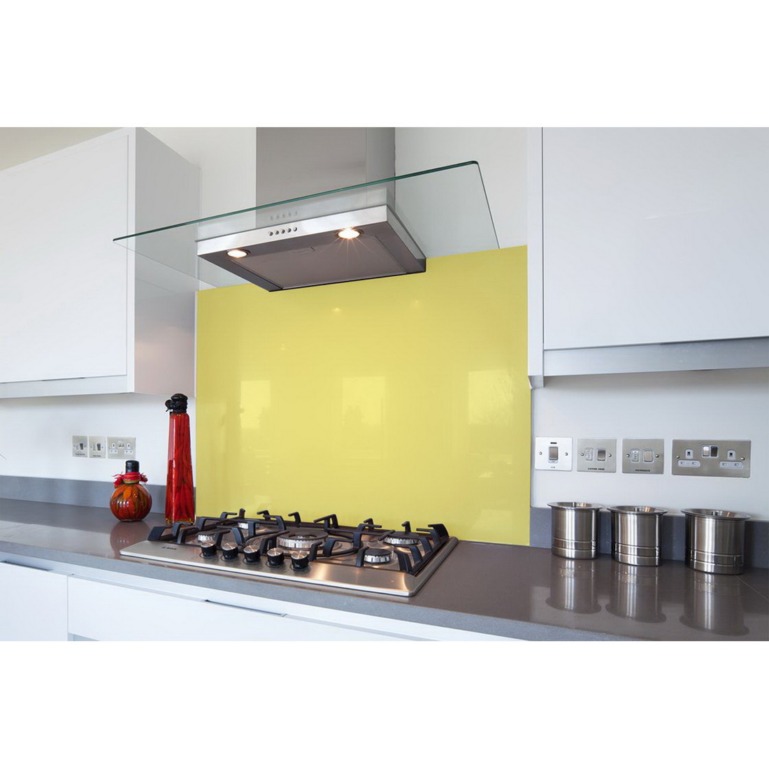 Splashback 900 x 750 mm Glass Silver 9X75SPLASHMS Splashback 900 x 750 mm Glass Silver 9X75SPLASHMS