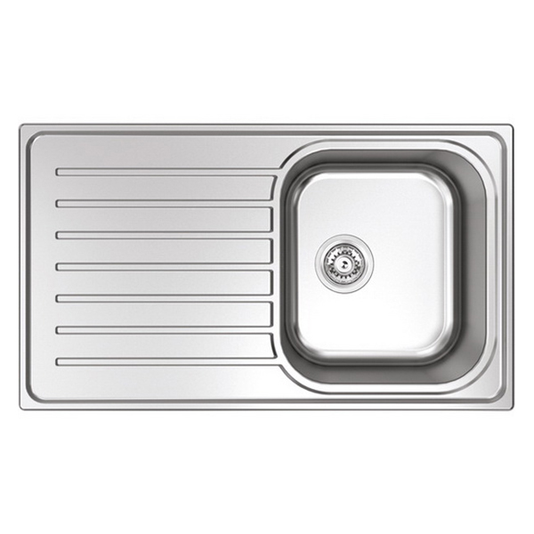 Euronox Reversible Single Sink Bowl & Drainer 860 x 500 mm Silk EUB100 Euronox Reversible Single Sink Bowl & Drainer 860 x 500 mm Silk EUB100