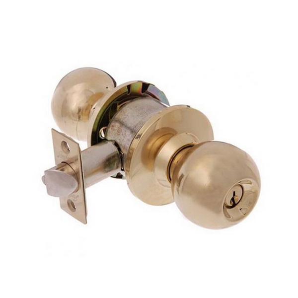 Bala 100C Knobset Entrance Lock 60-70mm Backset Polished Brass ...