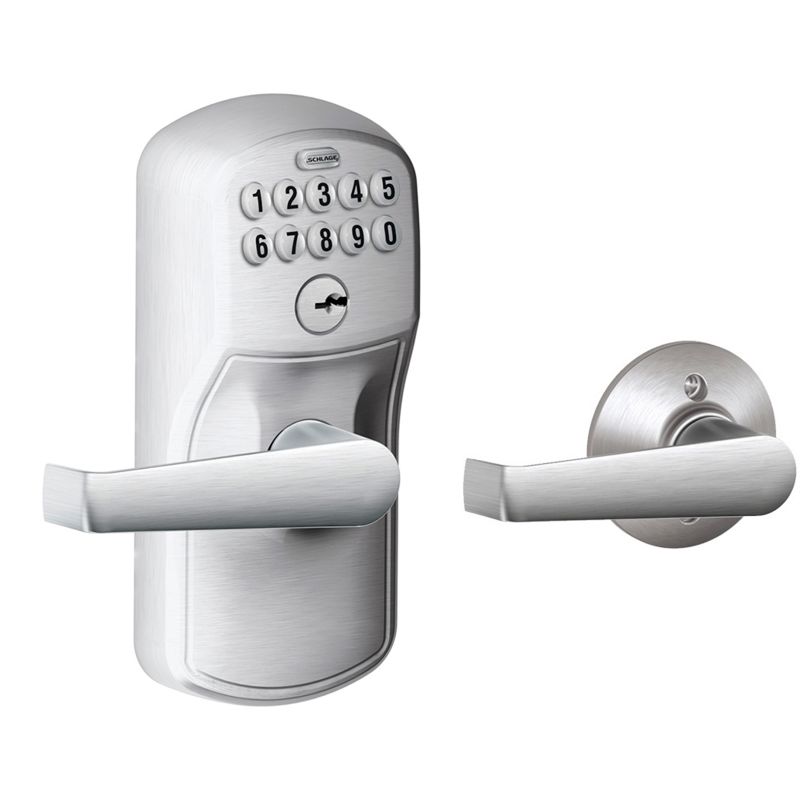 Electronic Lock FE575 Auto Lock Satin Chrome Plate Electronic Lock FE575 Auto Lock Satin Chrome Plate