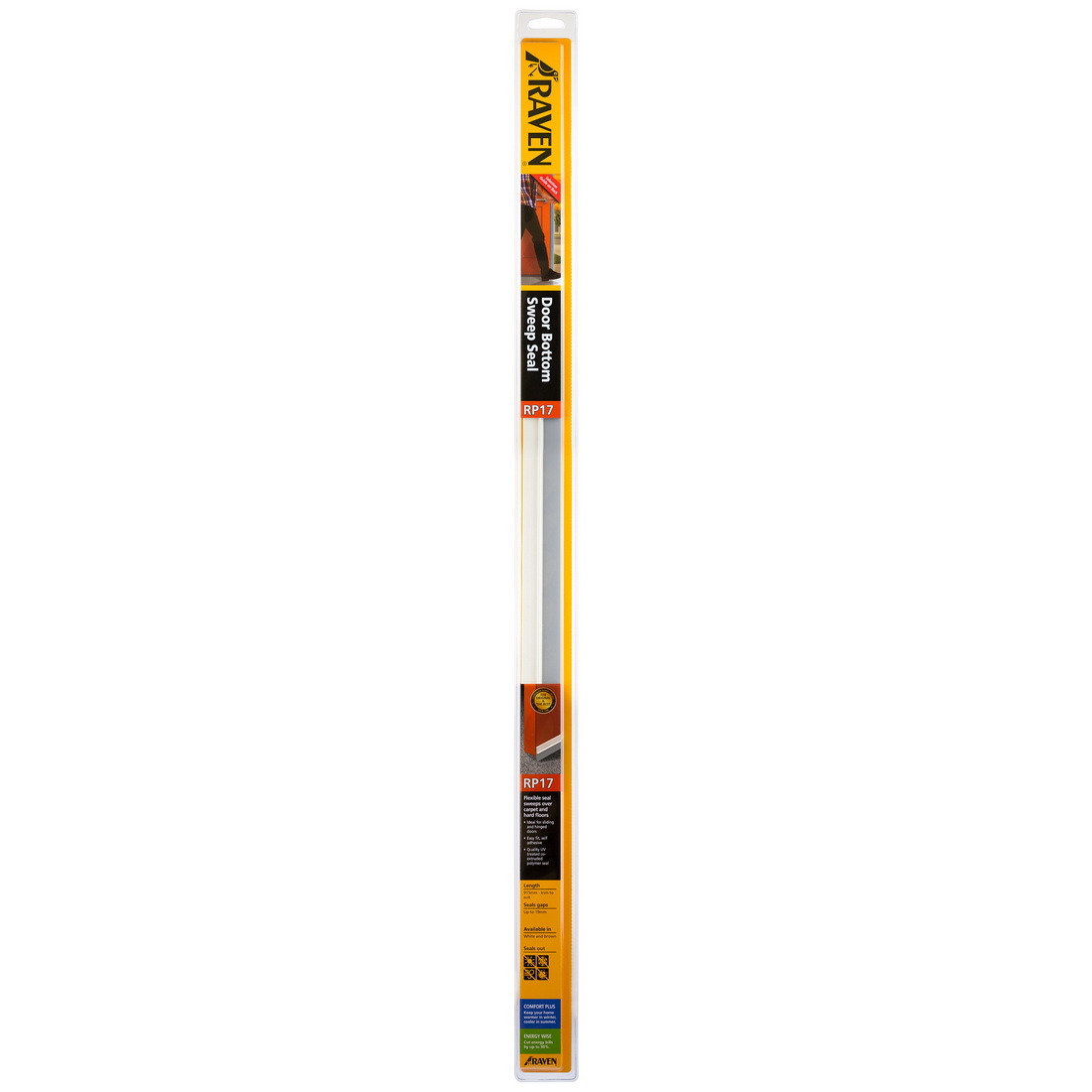 RP17 Weather Strip 915mm PVC White 4954 RP17 Weather Strip 915mm PVC White 4954