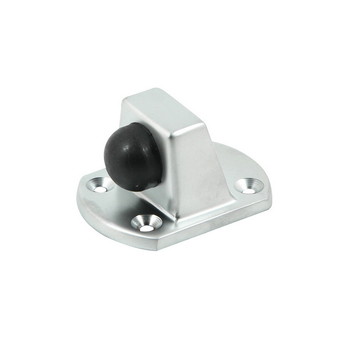 Floor Mount Rectangular Door Stop Solid Brass Satin Chrome Floor Mount Rectangular Door Stop Solid Brass Satin Chrome