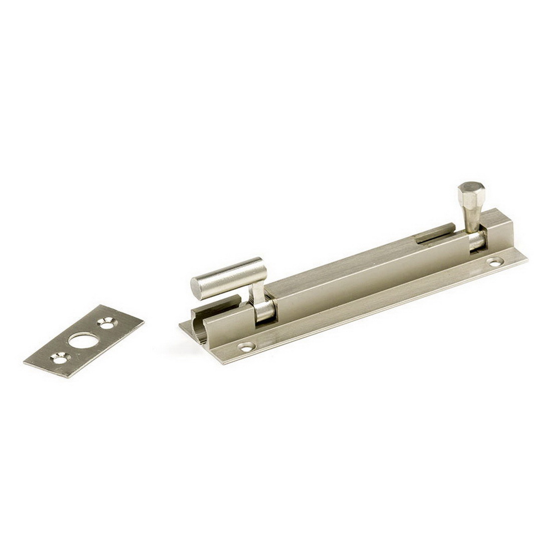 75 x 25 x 32mm Goose Necked Socket Bolt Satin Nickel 75 x 25 x 32mm Goose Necked Socket Bolt Satin Nickel