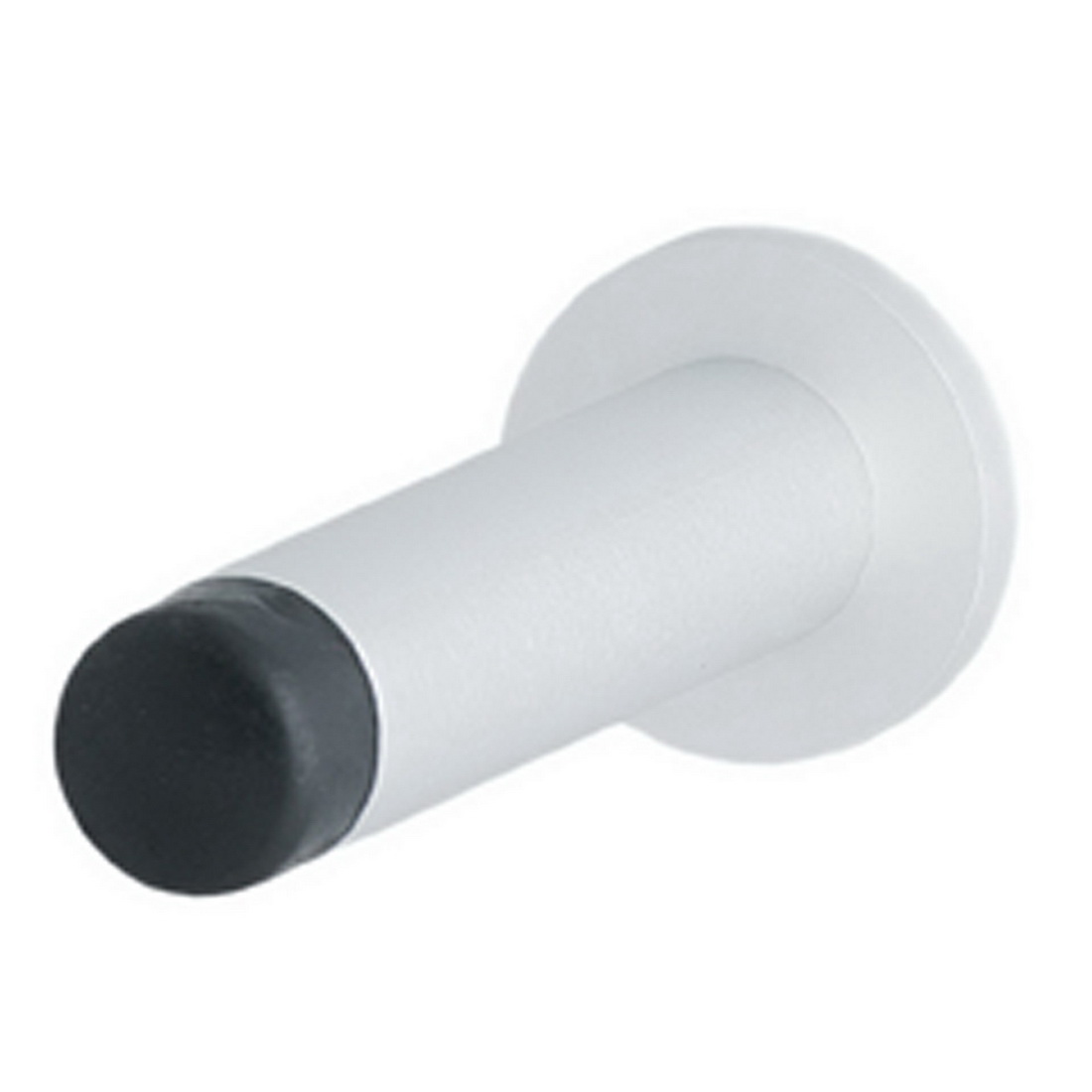 Round Base with Straight Edge Round Tip Wall Mount Concealed Fix Door stop 85mm Anodised Satin Chrome 202DS85A Round Base with Straight Edge Round Tip Wall Mount Concealed Fix Door stop 85mm Anodised Satin Chrome 202DS85A