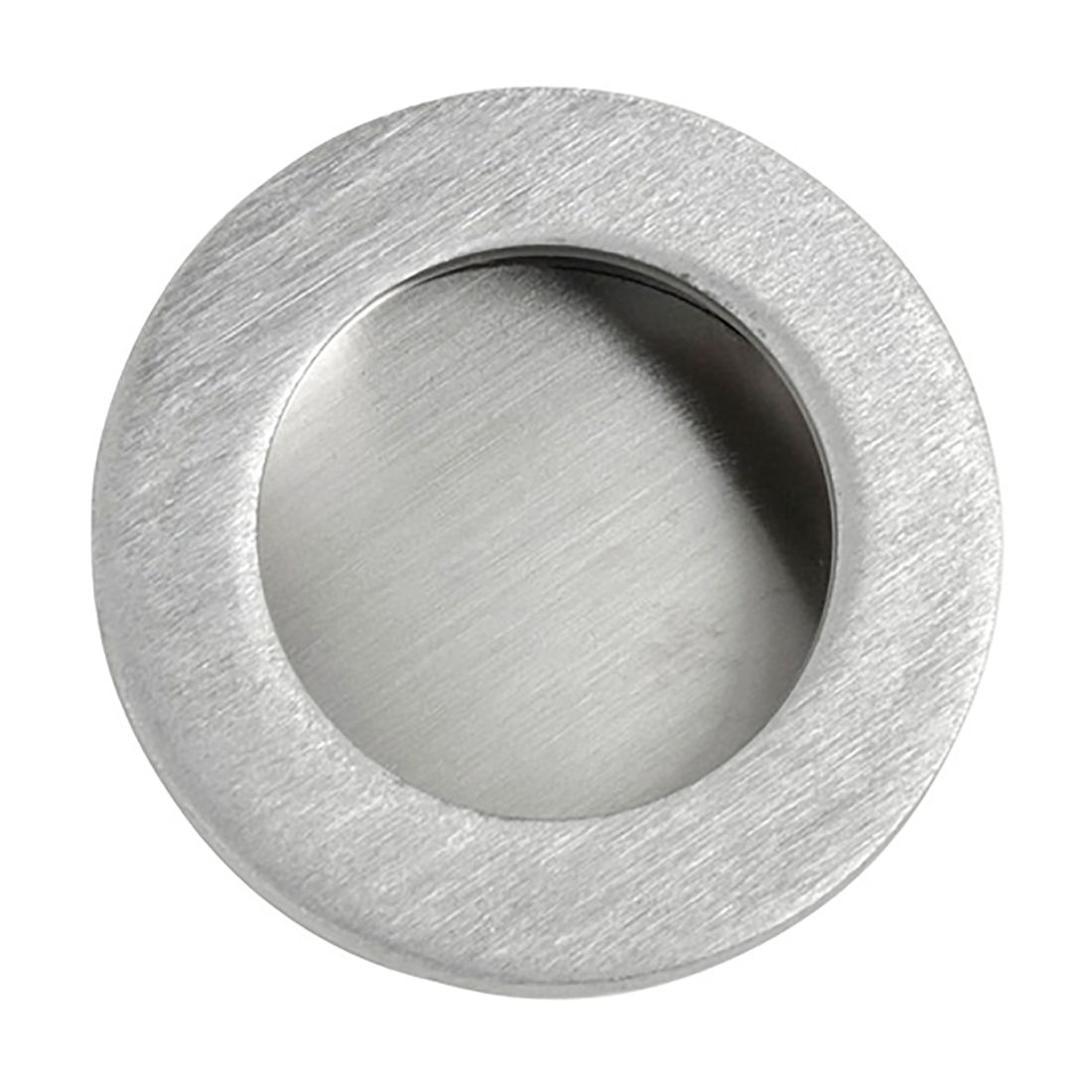 Round Flush Finger Pull 50mm Satin Chrome 744SC50 | PlaceMakers NZ