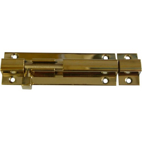 Socket Bolt 75mm Polished Brass Carded LION75PB Socket Bolt 75mm Polished Brass Carded LION75PB