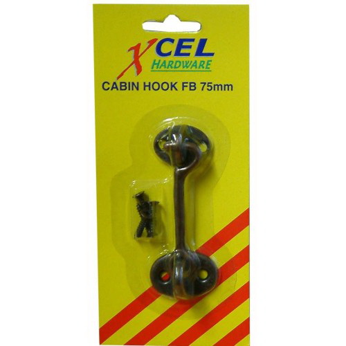 Cabin Hook 100mm Brass Bronze Carded PREP248 Cabin Hook 100mm Brass Bronze Carded PREP248