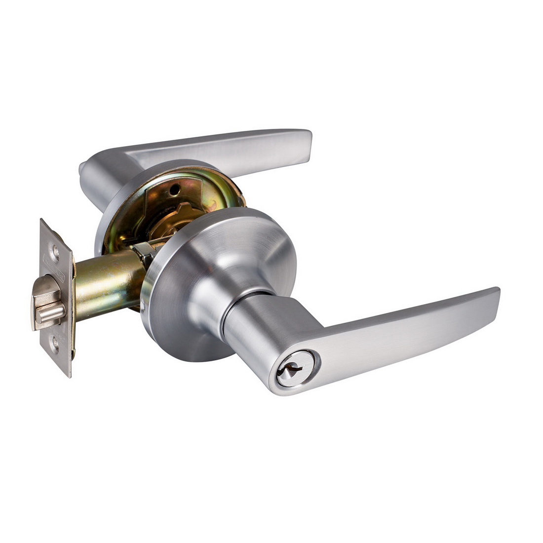 Regent Jupiter Entrance Lock Set Satin Chrome Plate PlaceMakers NZ