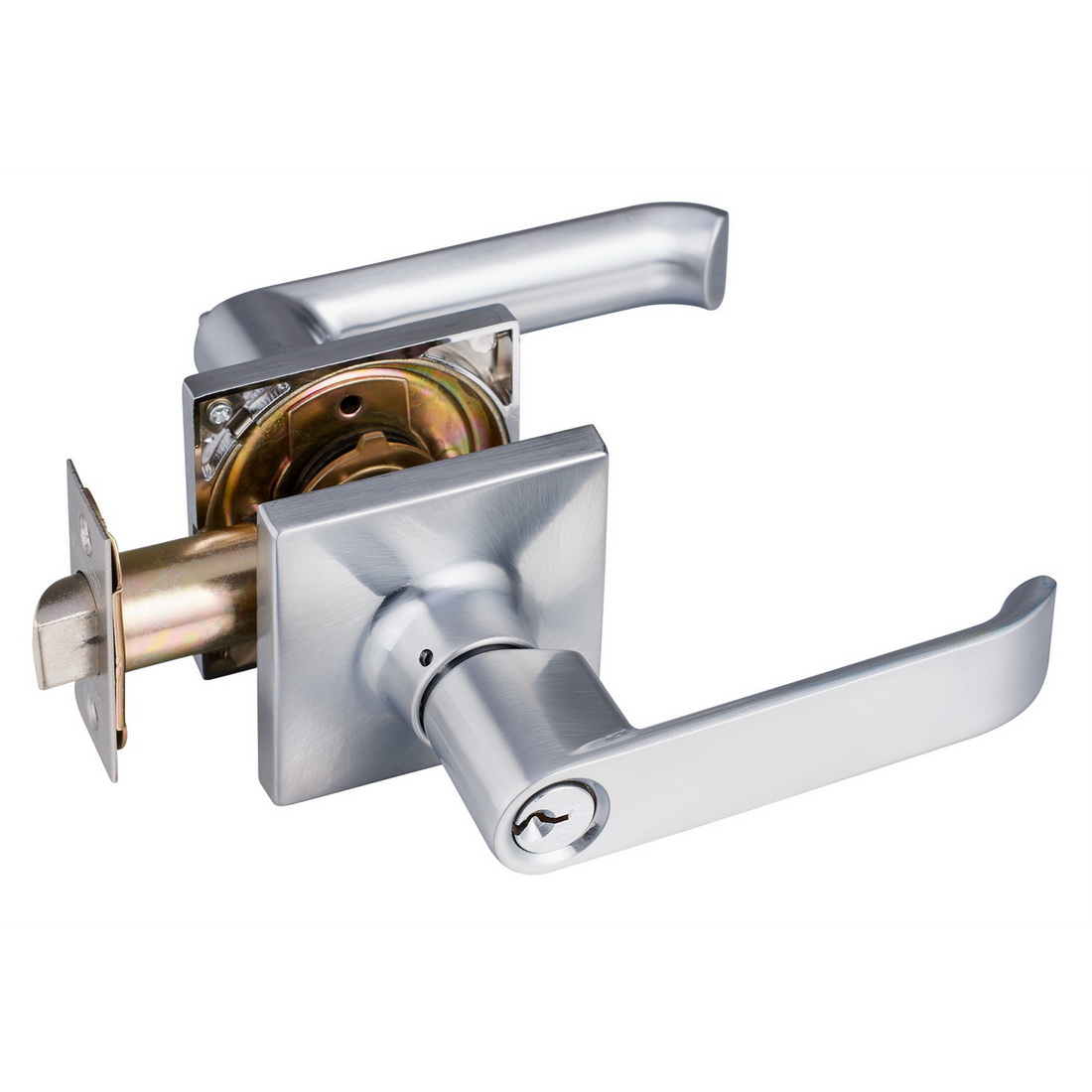 Regent Orlando R51 Entrance Lock 65 x 65mm 60/70mm Backset Zinc Die-Cast Satin Chrome ROENTS Regent Orlando R51 Entrance Lock 65 x 65mm 60/70mm Backset Zinc Die-Cast Satin Chrome ROENTS