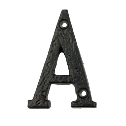 Alphabet A 76mm Black Iron Matt Black Alphabet A 76mm Black Iron Matt Black