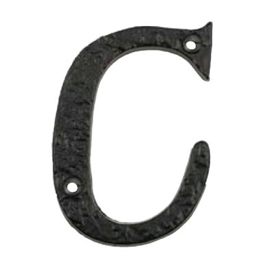 Hardware Traditional Letter C Black Iron 76mm Hardware Traditional Letter C Black Iron 76mm