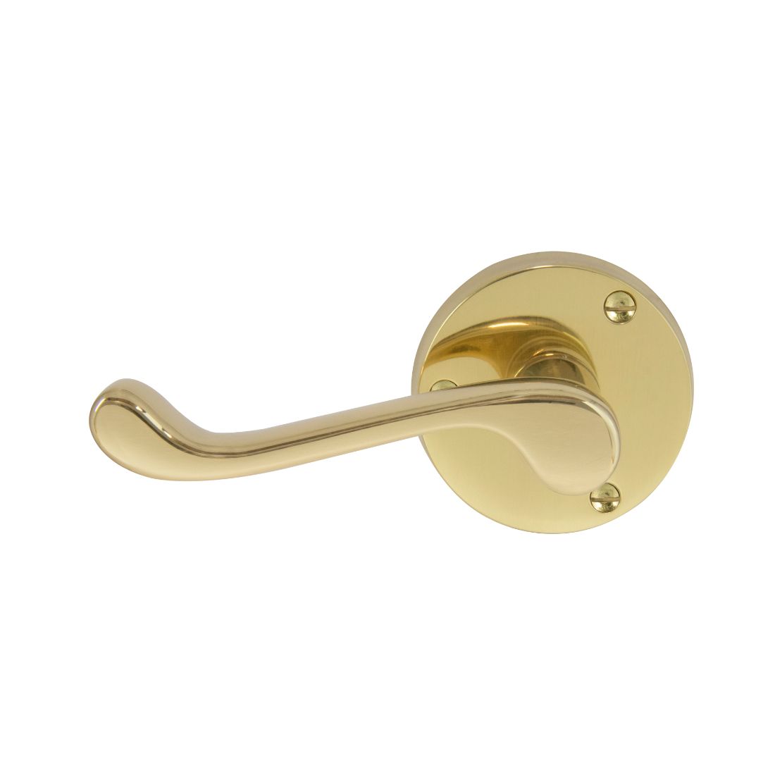 Victorian Round Rose Lever Set Polished Brass 3009-PB Victorian Round Rose Lever Set Polished Brass 3009-PB