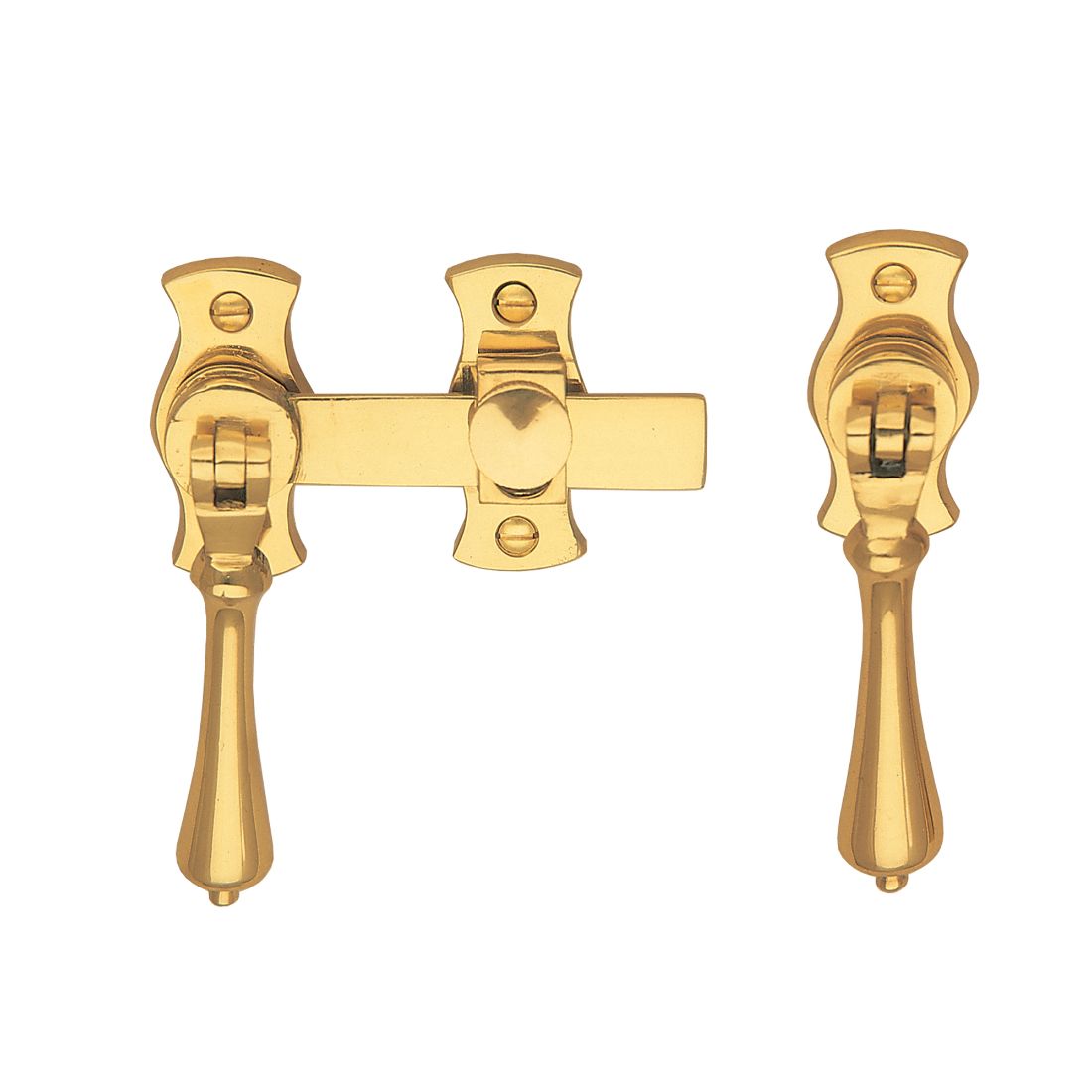 French Door Catch Teardrop Polished Brass French Door Catch Teardrop Polished Brass