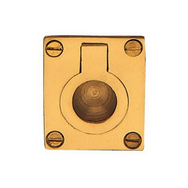 Flush Ring 50 x 37mm Polished Brass 5154-PB Flush Ring 50 x 37mm Polished Brass 5154-PB
