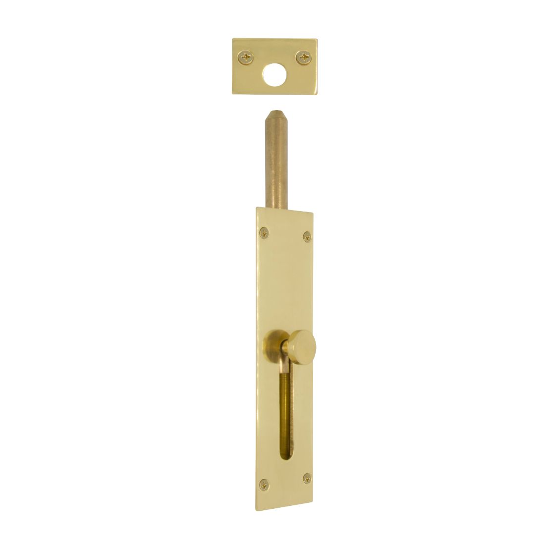 100mm Reverse Barrel Bolt Polished Brass 100mm Reverse Barrel Bolt Polished Brass