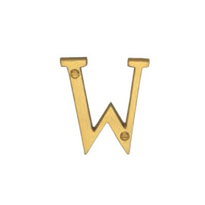 Hardware Victorian Letter W Polished Brass 50mm Hardware Victorian Letter W Polished Brass 50mm