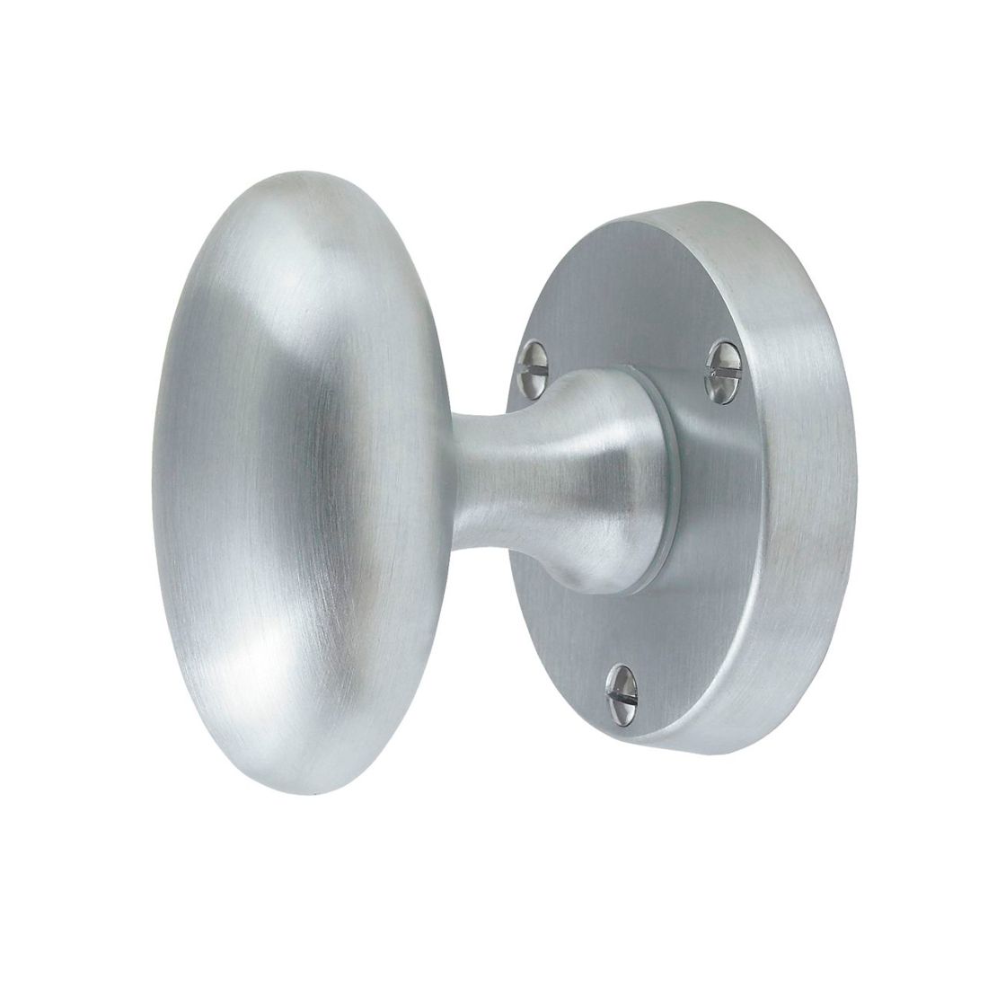 Knob Latch Oval Satin Chrome Knob Latch Oval Satin Chrome