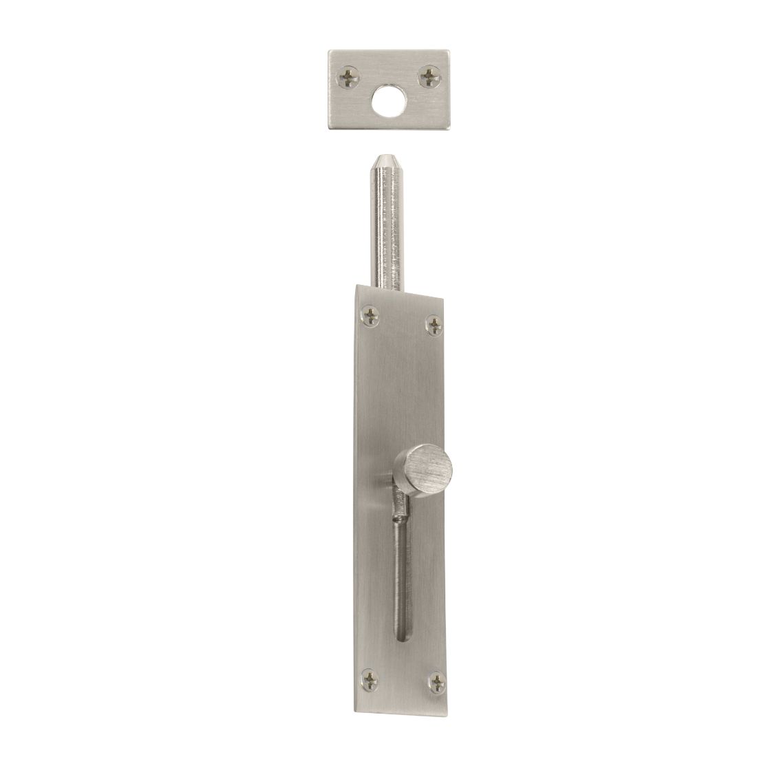 100mm Reverse Barrel Bolt Brushed Nickel 100mm Reverse Barrel Bolt Brushed Nickel