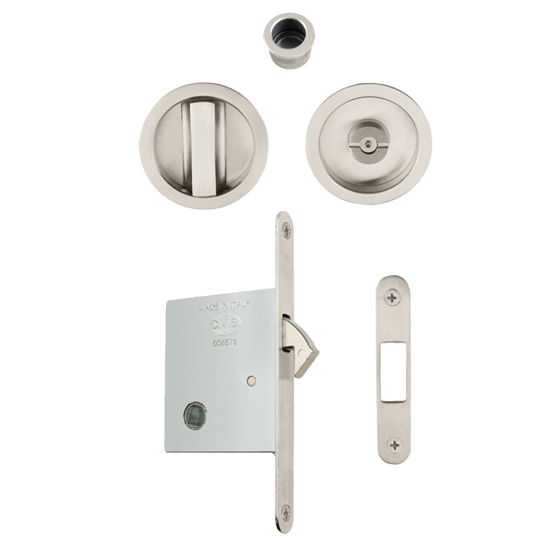 Privacy Flushpull Set Brushed Nickel Privacy Flushpull Set Brushed Nickel