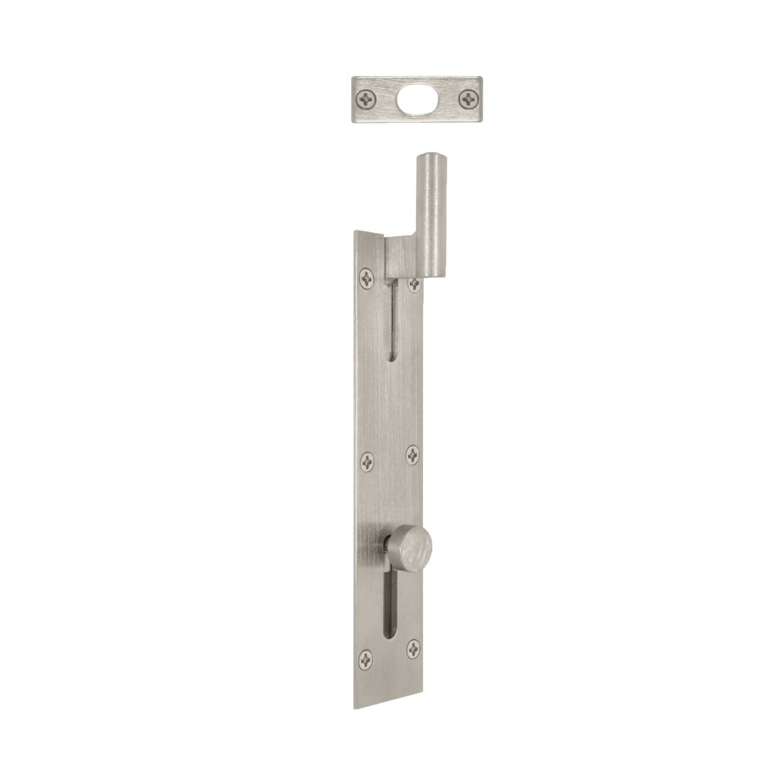 Necked Outward Reverse Bolt 150mm Brushed Nickel Necked Outward Reverse Bolt 150mm Brushed Nickel