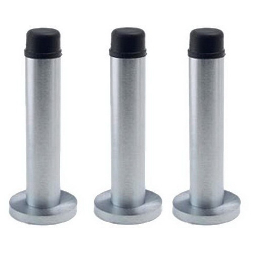 85mm Doorstop Concealed Skirting Fix 3 Pack Satin Anodised 85mm Doorstop Concealed Skirting Fix 3 Pack Satin Anodised