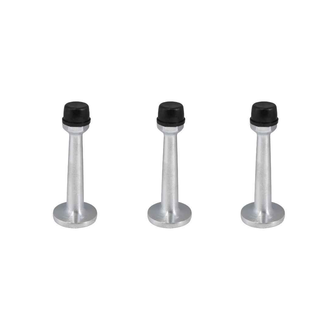75mm Doorstop Concealed Skirting Fix 3 Pack Satin Chrome 75mm Doorstop Concealed Skirting Fix 3 Pack Satin Chrome