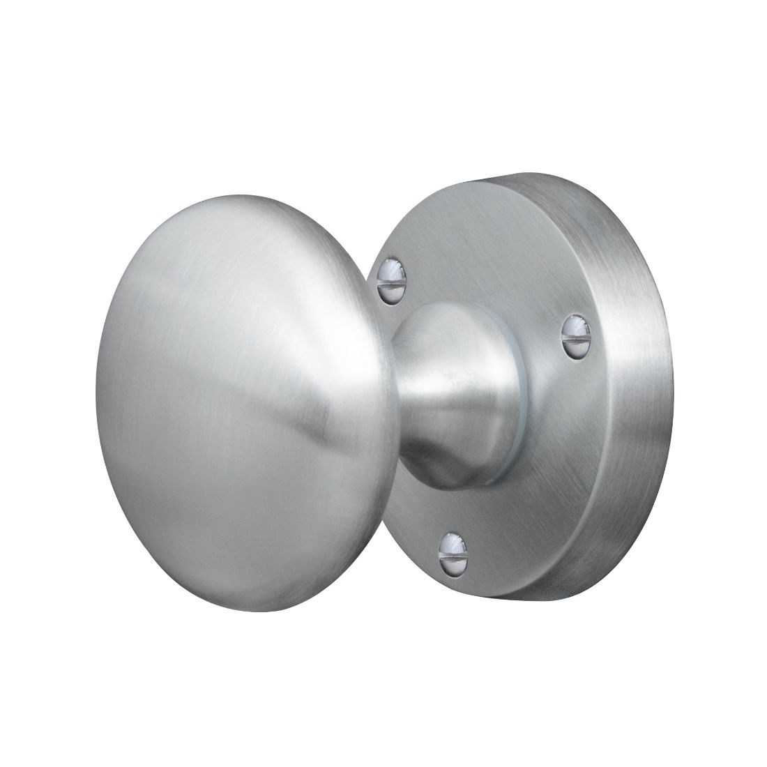 Victorian Round Rose Knob Set Satin Chrome 3010-SC Victorian Round Rose Knob Set Satin Chrome 3010-SC